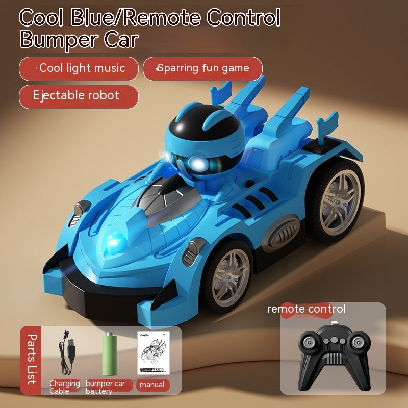 Light Cartoon Remote Control Bumper Car Double Battle Toy