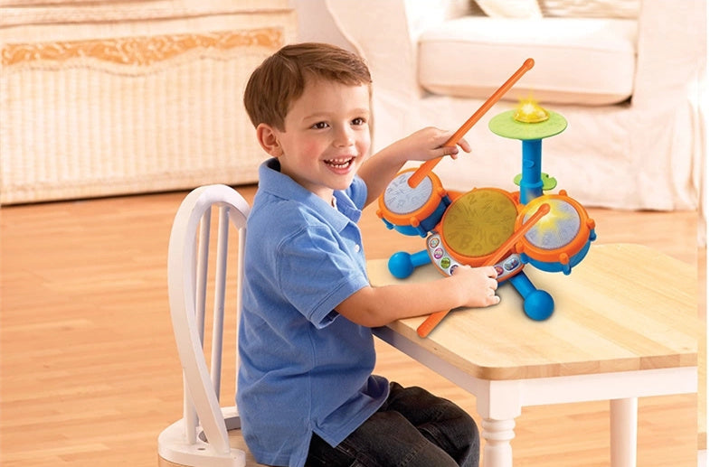 Drum Set Jazz Drum, Music, Light Instrument, Baby Early Education Educational Toy