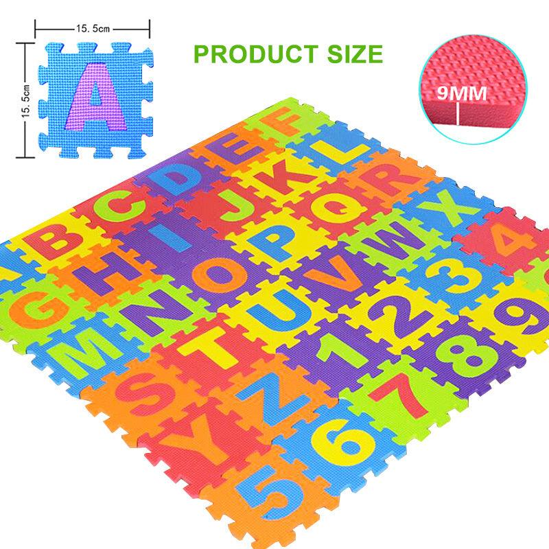 36 Pieces Of Digital Alphabet Children's Educational Foam EVA Puzzle Mat