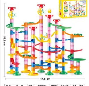 Foreign Trade Hot Sale 3D Pipeline Diy Puzzle Assembly Maze Track Ball Building Block Children'S Puzzle Building Block Toy