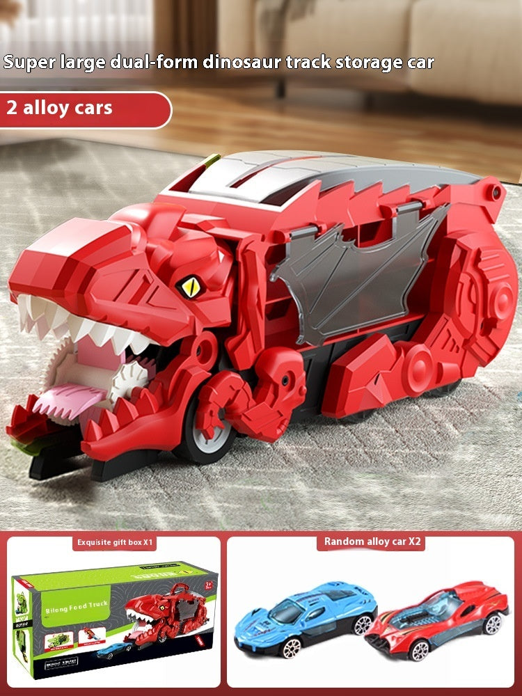 Dinosaur Swallowing Car Attack Tyrannosaurus Rex Deformation Toy