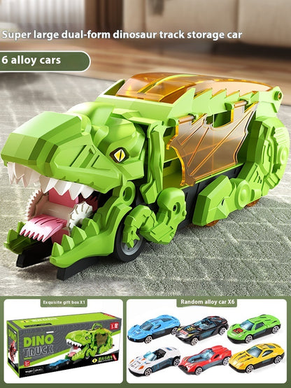 Dinosaur Swallowing Car Attack Tyrannosaurus Rex Deformation Toy