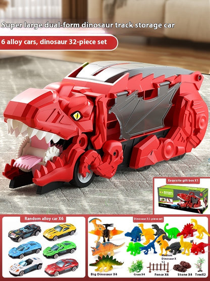 Dinosaur Swallowing Car Attack Tyrannosaurus Rex Deformation Toy