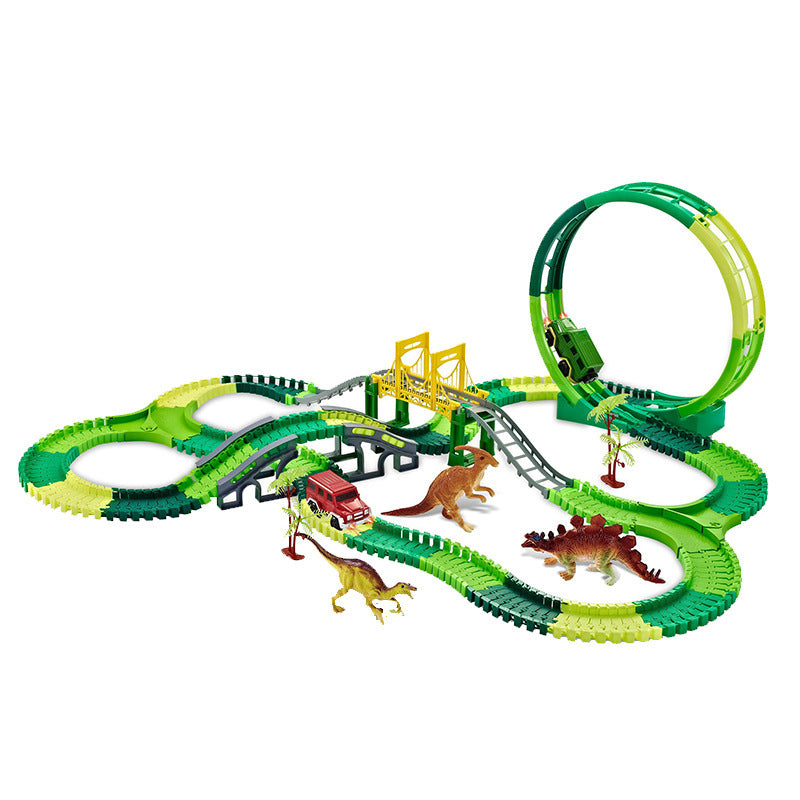DIY Assembled Toy Car With 30-degree Rotating Track
