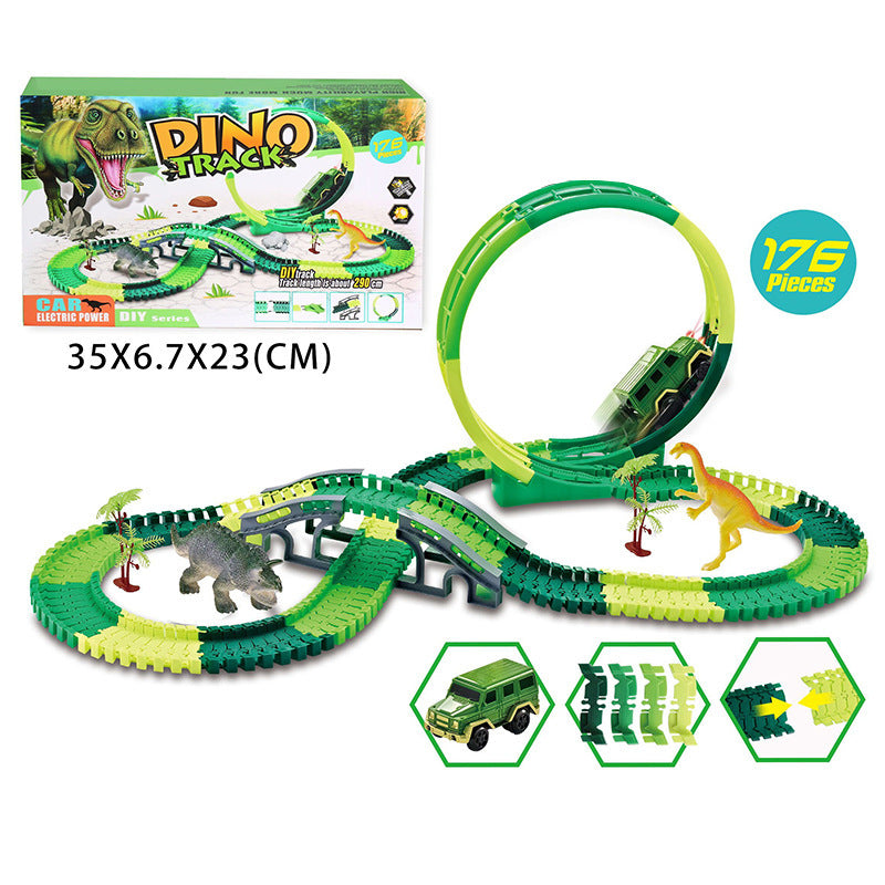 DIY Assembled Toy Car With 30-degree Rotating Track
