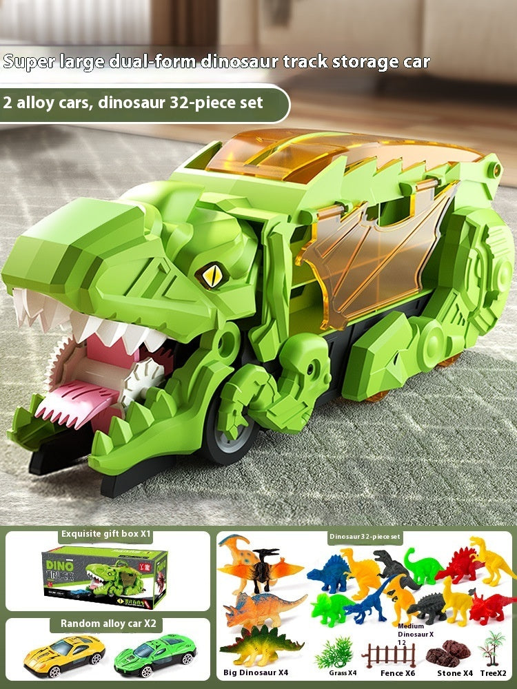 Dinosaur Swallowing Car Attack Tyrannosaurus Rex Deformation Toy