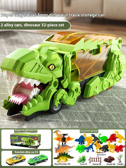 Dinosaur Swallowing Car Attack Tyrannosaurus Rex Deformation Toy