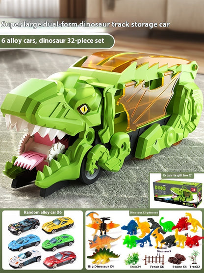 Dinosaur Swallowing Car Attack Tyrannosaurus Rex Deformation Toy