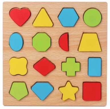 Wooden Numbers Letters Cognitive Pairing Puzzle Board Educational Toys