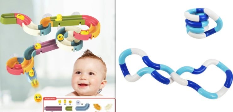 Children's Bathroom Sliding DIY Assembly Toys