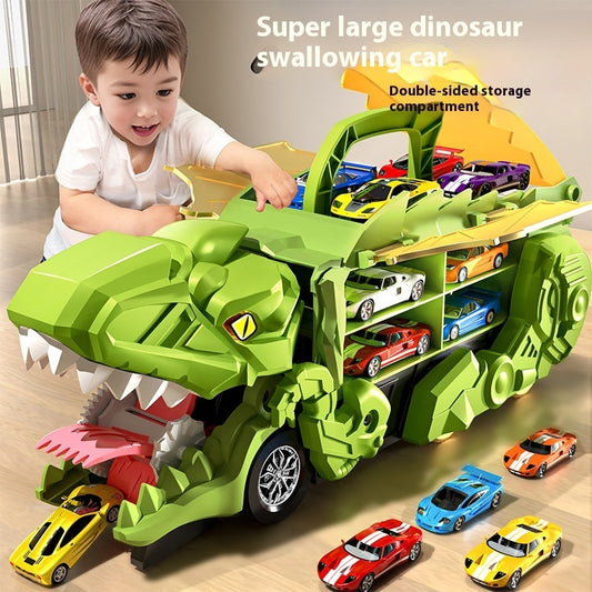 Dinosaur Swallowing Car Attack Tyrannosaurus Rex Deformation Toy