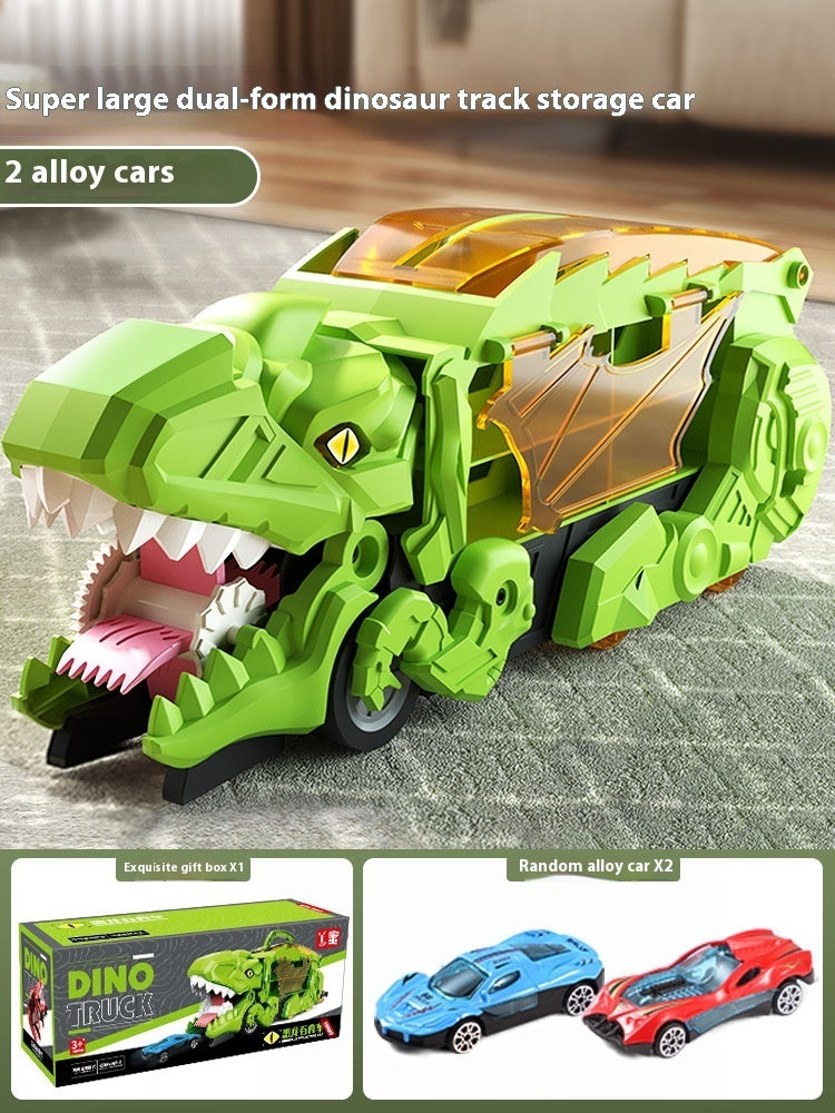 Dinosaur Swallowing Car Attack Tyrannosaurus Rex Deformation Toy