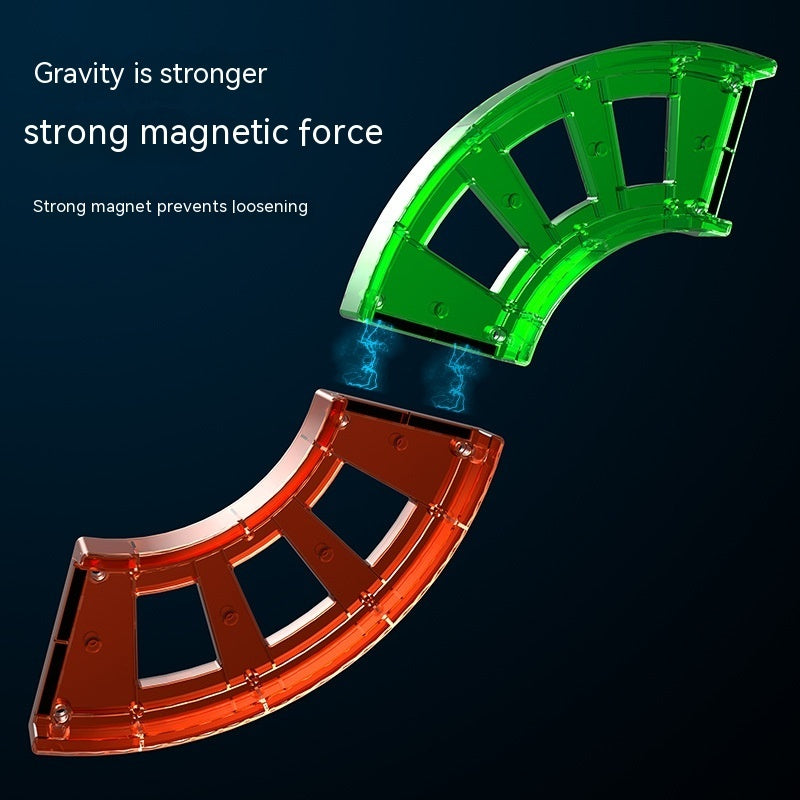 Colorful Window Car Rail Car Magnetic Building Blocks Toy