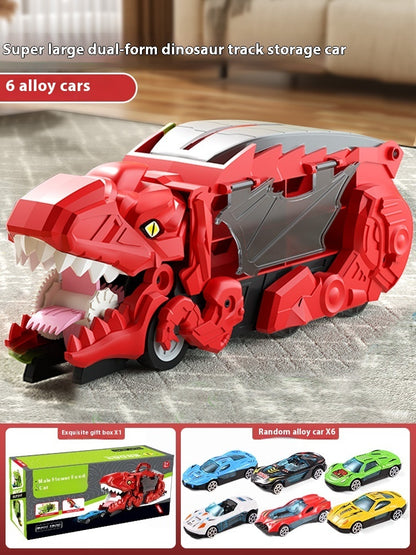 Dinosaur Swallowing Car Attack Tyrannosaurus Rex Deformation Toy