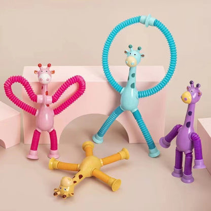 Giraffe Tubes Sensory Toys Novelty Spring Fidget Toy Stretch Tube Stress Relief Toy For Kid Birthday Gift Party Favors