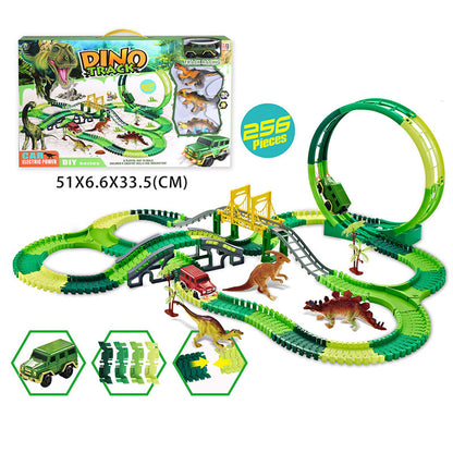 DIY Assembled Toy Car With 30-degree Rotating Track