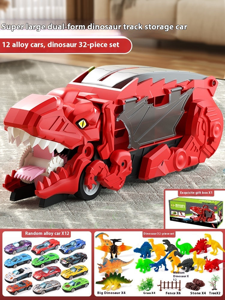 Dinosaur Swallowing Car Attack Tyrannosaurus Rex Deformation Toy