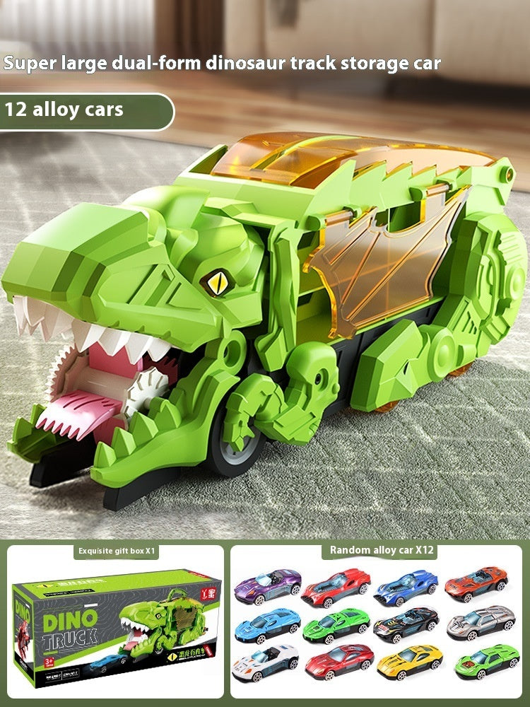 Dinosaur Swallowing Car Attack Tyrannosaurus Rex Deformation Toy