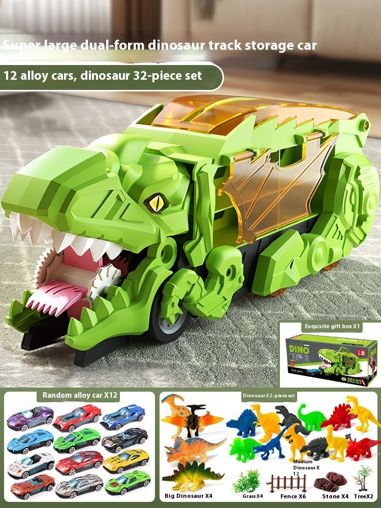 Dinosaur Swallowing Car Attack Tyrannosaurus Rex Deformation Toy